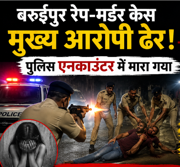 बरुईपुर केस: बच्ची के रेप-मर्डर का आरोपी एनकाउंटर में ढेर, क्राइम सीन रीक्रिएशन के दौरान छीन ली थी राइफल